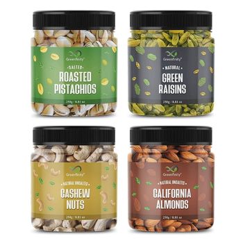 GreenFinity Raw Nuts Dry Fruits Combo Pack